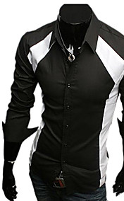 Men's Color Matching Long Sleeve Shirt