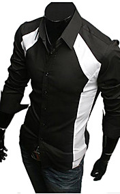 Men's Color Matching Long Sleeve Shirt
