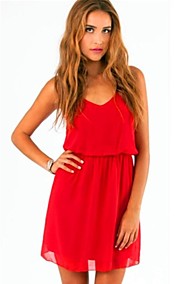 Women's Sexy V Neck Chiffon Mini Dress