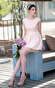 TS Boat Neck Flora Lace Swing Dress