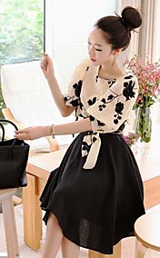 Women's Embroidered Two-Piece Slim Dress