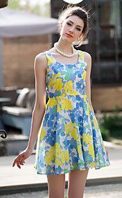 TS Flora Print Sleeveless Skater Dress