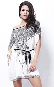 Women’s Korean Version Of the Bat Sleeve Palace Spend Big Yards Mini Dresses