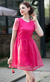 TS Simplicity Grid Organza Dress