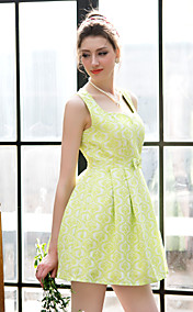 TS Vintage Low Cut Bow Swing Dress