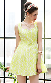 TS Vintage Low Cut Bow Swing Dress