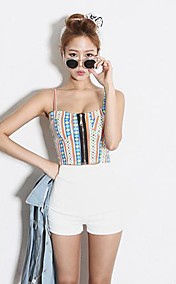 Women's Flower Color Sexy  Belt  Blouse 