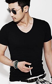 Men's Summer Slim V Neck Short Sleeve Shirt