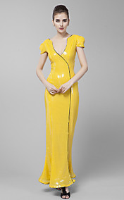 Sheath/Column Queen Anne Ankle-length Sequined Evening Dress (B002701)