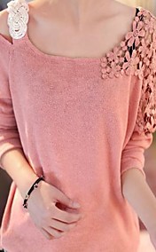 Women's Sweet Spring Soft Knit Lace T-Shirt