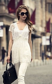 Women's V-neck Sexy Lace Mini Dresses