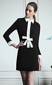 Women’S Elegant Simple Contrast Color Dress Dress