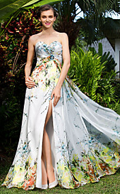 A-lineN/A Sweetheart Floor-length Satin Evening Dress (927291)