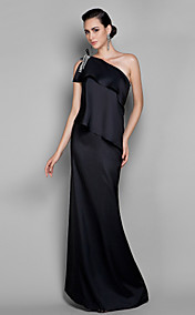 Sheath/Column One Shoulder Floor-length Evening Dress (949459)