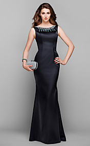 Trumpet/Mermaid Jewel Floor-length Stretch Satin Evening Dress (949438)