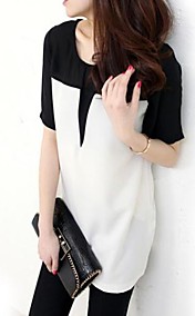 Women's Style Splicing Color Chiffon Blouse
