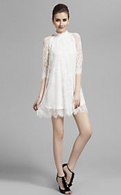A-line High Neck Short/Mini Lace Cocktail Dress (B002812)
