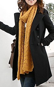 Women's Stand Collar Double-breasted Trench Coat