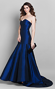 Trumpet/Mermaid Sweetheart Court Train Taffeta Evening Dress