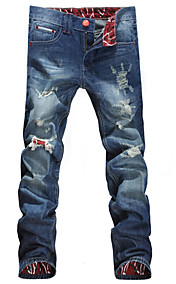 Men's Stylish Designed Straight Slim Fit Trousers Casual Jean Pants Size 30-34
