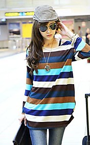 Women's Contrast Color Long Sleeve T-shirt