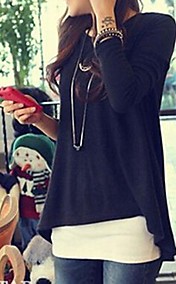 Women's Casual Asym Long Sleeve Loose Blouse