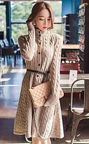 Women's High Neck Long Sweater