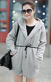 Women's Fall And Winter Clothes Large Size Plush Hooded Cape Coat Thick Warm Coat