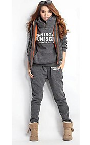 Women’s Hooded Fleece Thickening Fashion Fleece Three Piece Suit