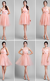 A-line Knee-length Tulle Convertible Dress (1484338)
