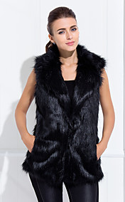Fur Vest With Shawl In Faux Fur Casual/Party Vest (More Colors)
