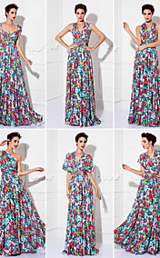 Sheath/Column Floor-length Knit Convertible Dress