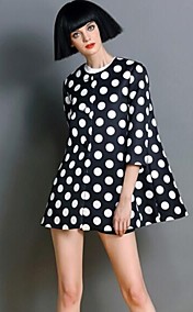 inpluslady ™ Women's Korean Fashion Ultra Loose Wave Dot Printing Outerwear