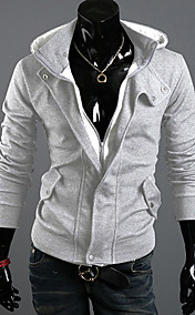 Spring Hooded Cardigan Sweater Men's Casual Jacket Brushed