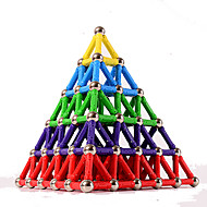 baratos -84 pcs 5mm Brinquedos Magnéticos Blocos Magnéticos Palitos Magnéticos Azulejos magnéticos Blocos de Construir Brinquedo Educativo Plástico Imã Magnética Pirâmide Crianças / Adulto Unisexo Para