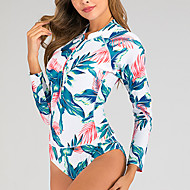 levn -Dmsk jednodln plavky Zipper Leaf Modr plavky Kombinza Plavky Sportovn