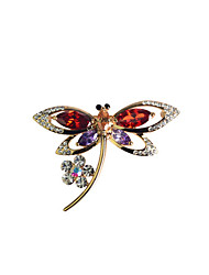 cheap -Lureme®Dragonfly Zircon Alloy Brooch (Assorted Color)