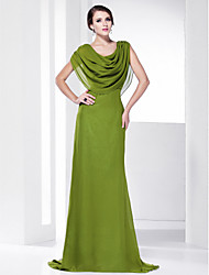 cowl back evening dress