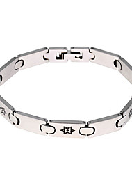 cheap -Lureme Men&#039;s Dolphin/Hexagram Pattern Titanium Steel Bracelet
