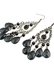 cheap -Drop Earrings Dangle Earrings For Women&#039;s Party Daily Acrylic Resin Obsidian Chandelier Drop Black