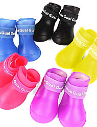 cheap -Dog Pets Shoes Boots / Shoes Dog Boots / Dog Shoes Waterproof Rain Boots Solid Colored N / A For Pets Rubber Purple