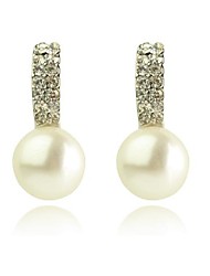 cheap -Drop Earrings For Women&#039;s Party Wedding Daily Pearl Rhinestone Alloy Gold Silver