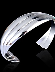 cheap -Lureme®925 Sterling Silver Plated 3 Lines Twisted C Shape Bracelet