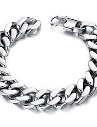 cheap -Men&#039;s Chain Bracelet Unique Design Fashion Titanium Steel Bracelet Jewelry Silver For