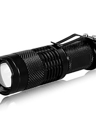 cheap -LED Flashlights / Torch 240 lm LED 1 Emitters 3 Mode Camping / Hiking / Caving Everyday Use Fishing Black / Aluminum Alloy