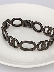 cheap -Lureme®Silver plated Annulus Strap Bracelet-Man