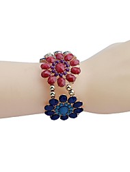 cheap -Lureme Fashion Gem Four Flowers Alloy Bracelet