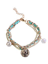 cheap -Lureme® Fashion Pu Chain Pendant  Alloy Bracelet