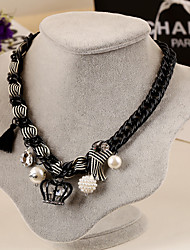 cheap -Statement Necklace For Women&#039;s Party Casual Daily Pearl Resin Alloy