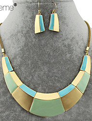 cheap -Lureme® Fashion Alloy Electroplating Multicolor Pendant Necklace  Earrings  Set